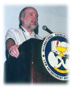Dennis speaking before IACLEA Annual Conference in 2000